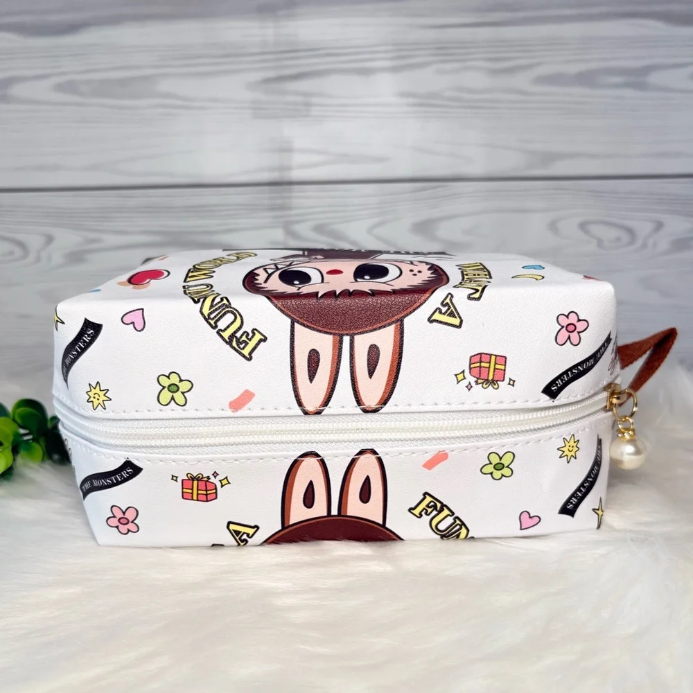 Brown Monster Character Large‎ Cosmetic Bag